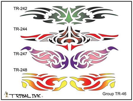 Airbrush Tattoo Stencil Set Tribal 46