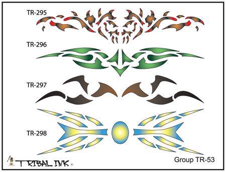 Airbrush Tattoo Stencil Set Tribal 53