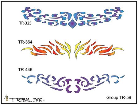 Airbrush Tattoo Stencil Set Tribal 59