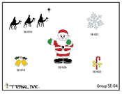 Airbrush Tattoo Stencil Sets Christmas