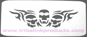 Airbrush Tattoo Stencil Skull Band MI-115