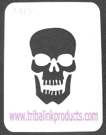 Airbrush Tattoo Stencil Skull MI-067