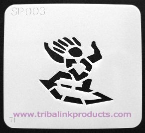 Airbrush Tattoo Stencil Snowboarding SP-003