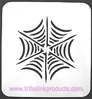 Airbrush Tattoo Stencil Spider Web MI-124