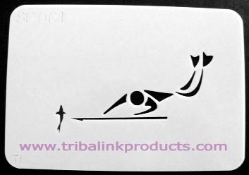 Airbrush Tattoo Stencil Sport Fishing SP-001