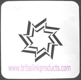 Airbrush Tattoo Stencil Star MI-159