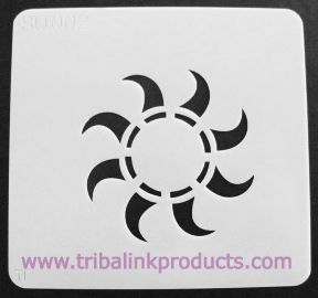 Airbrush Tattoo Stencil Sun SU-002