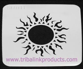 Airbrush Tattoo Stencil Sun SU-011