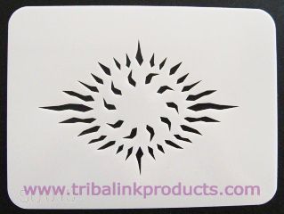 Airbrush Tattoo Stencil Sun SU-013