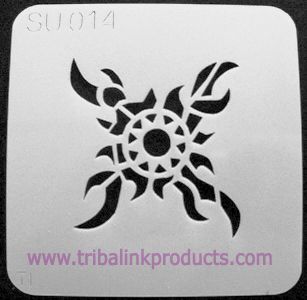 Airbrush Tattoo Stencil Sun SU-014