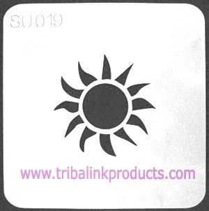 Airbrush Tattoo Stencil Sun SU-019