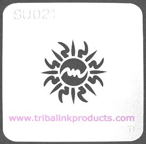 Airbrush Tattoo Stencil Sun SU-021
