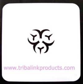 Airbrush Tattoo Stencil Tribal Bio Hazard Sign TR-202