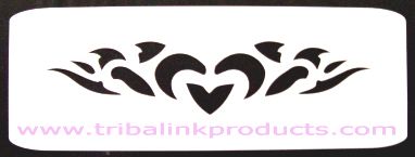 Airbrush Tattoo Stencil Tribal Heart Band TR-061
