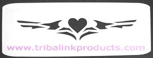 Airbrush Tattoo Stencil Tribal Heart Band TR-073