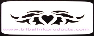 Airbrush Tattoo Stencil Tribal Heart Band TR-264