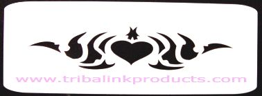 Airbrush Tattoo Stencil Tribal Heart Band TR-283