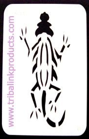 Airbrush Tattoo Stencil Tribal Lizard TR-390