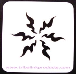 Airbrush Tattoo Stencil Tribal Sun TR-051