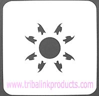 Airbrush Tattoo Stencil Tribal Sun TR-052