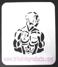 Airbrush Tattoo Stencil Tupac MI-052