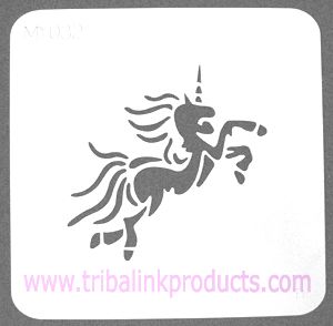 Airbrush Tattoo Stencil Unicorn MY-032