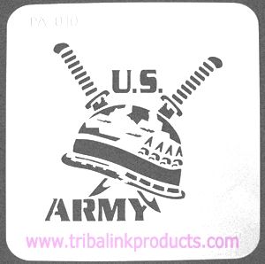 Airbrush Tattoo Stencil US Army PA-010