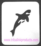 Airbrush Tattoo Stencil Whale SA-047