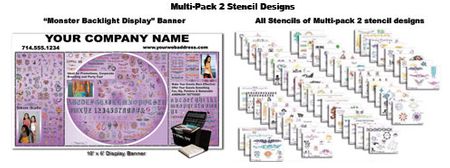 Airbrush Tattoo Canopy Wall Dsplay with Stencils Pro Pack 2