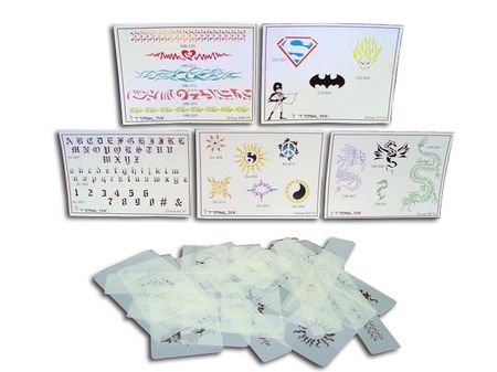 Airbush Tattoo Stencil Set 5 Pack