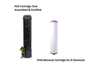 PIONEER SYSTEM, POE Cartridge Tank Assembled & Certified, CTA0840BBBKP5-06L000 with PIONEER PF CART, PFAS Removal Cartridge for 8 Chemicals, CT-5020-0640RD-PF8