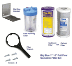 Big Blue 10" Clear Filter Housing Set - Complete
