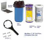 Filter Housing Complete Big Blue 10" with filter cartridges