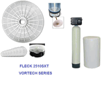 Fleck 2510SXT Electronic Metered On Demand Control Valve Water Softener 32000 Grain Capacity with Vortech Tank