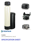 Fleck 2815 Water Softener Specification Sheet