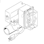 GRID 1 INCH WATER FLOWSWITCH  WITH PRE-WIRED 110 V RECEPTICLE BOX AND POWER CORD