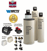 NELSEN C SERIES 1 METERED 24000 GRAIN WATER SOFTENER SYSTEM COMPLETE-This unit is not out of stock - You must call us direct at 813-626-9498 to order - mfg does not allow us to use the add to cart feature