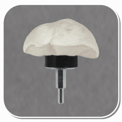 AES-162-3P 3in. Mushroom cotton buff pad