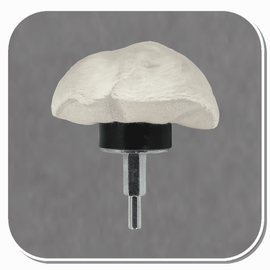 AES-162-3P 3in. Mushroom cotton buff pad
