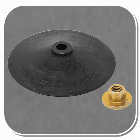 AES-51824 7IN RUBBER BACKUP PAD W/ NUT