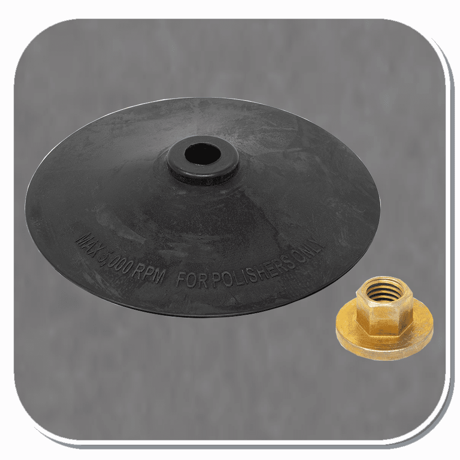 AES-51824 7IN RUBBER BACKUP PAD W/ NUT