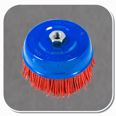 AES-51886 Nylon Filament Abrasive Cup Brush - 6" "THE BED LINER BRUSH"