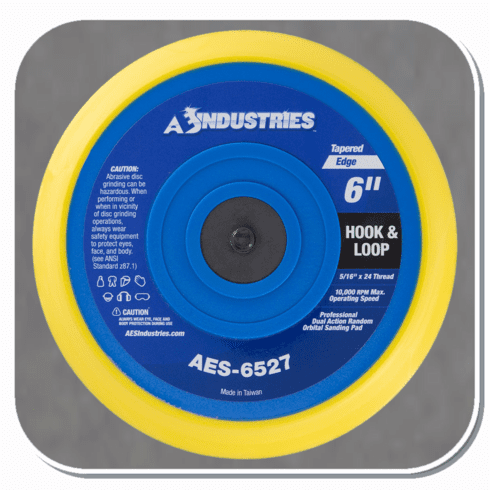 AES-6527 6IN VELCRO DA PAD W/ 5/16-20 STUD