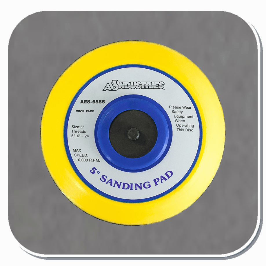 AES-6555 5" Tapered DA Pad - Vinyl Face