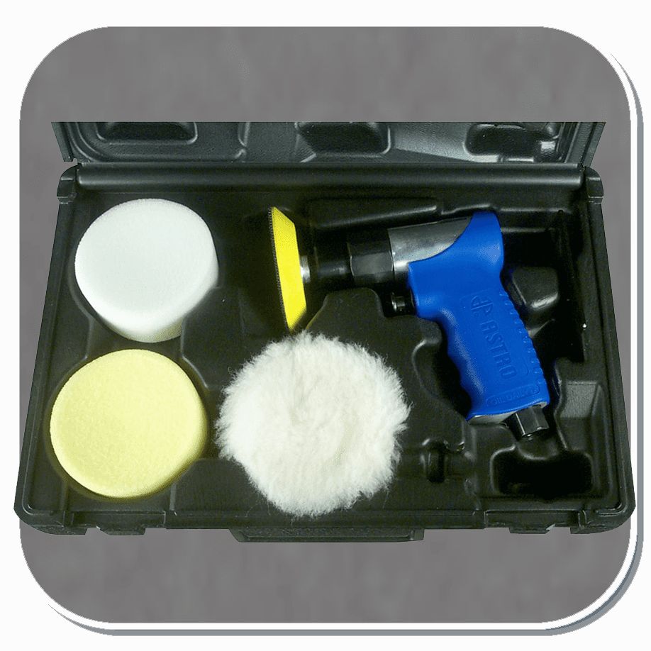 AST-3055 ASTRO PNEUMATIC 3" Mini Air Polishing Kit in Blow Moulded Case
