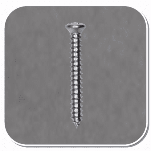 AUV-1423 Chrome Phillips Oval Head Tapping Screw #8 x 1-1/4in Bx of 100 