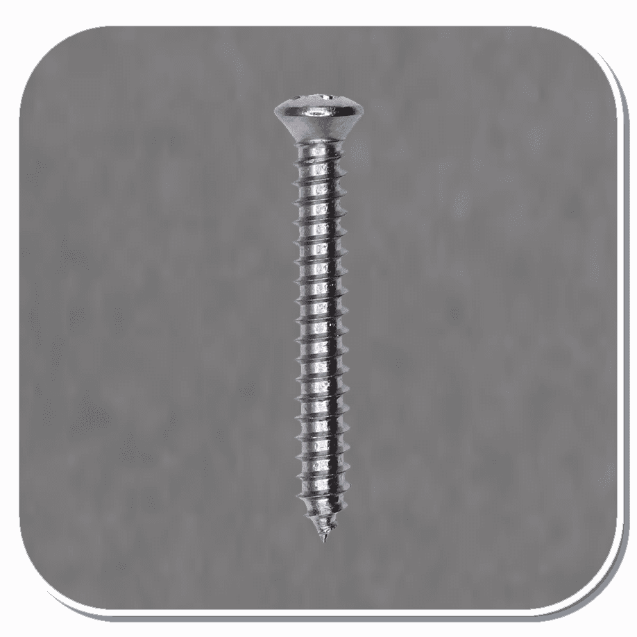 AUV-1423 Chrome Phillips Oval Head Tapping Screw #8 x 1-1/4in Bx of 100 