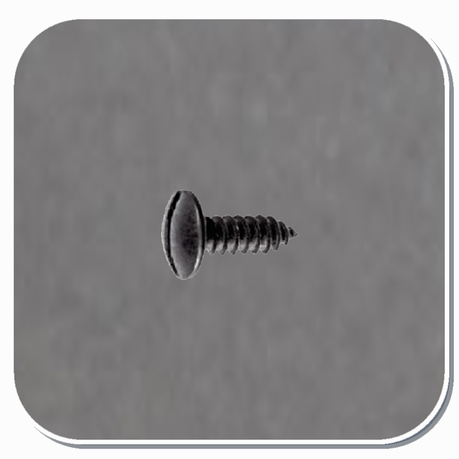 AUV-16323 Black E-Coat Slotted Truss Head License Plate Screw Bx of 100