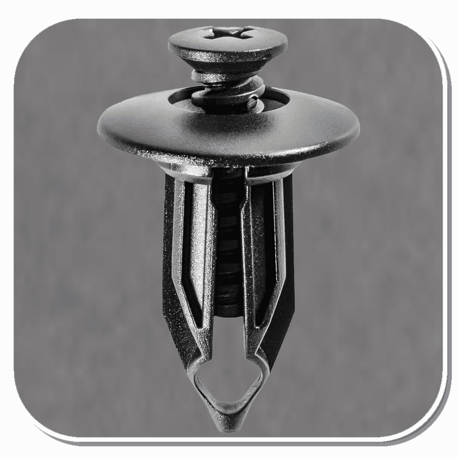 AUV-16835 Black Nylon GM, Ford, Chrysler Push Type Retainer Bx of 25