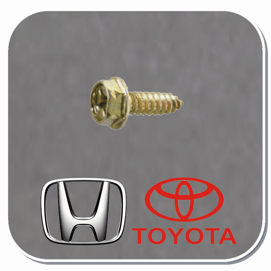 AUV-16960 Yellow Zinc Dichromate Phillis Hex washer Head License Plate Screw Bx of 50